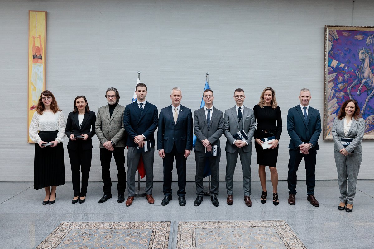 Novi sodniki in predsedni VSRS dr. Damjan Orož ob zaprisegi